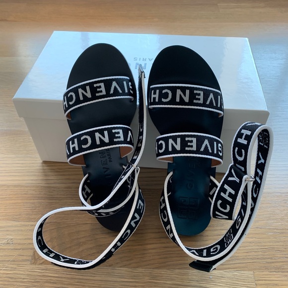 Givenchy Shoes - GIVENCHY 10MM STRAP LOGO GROS GRAIN SANDALS